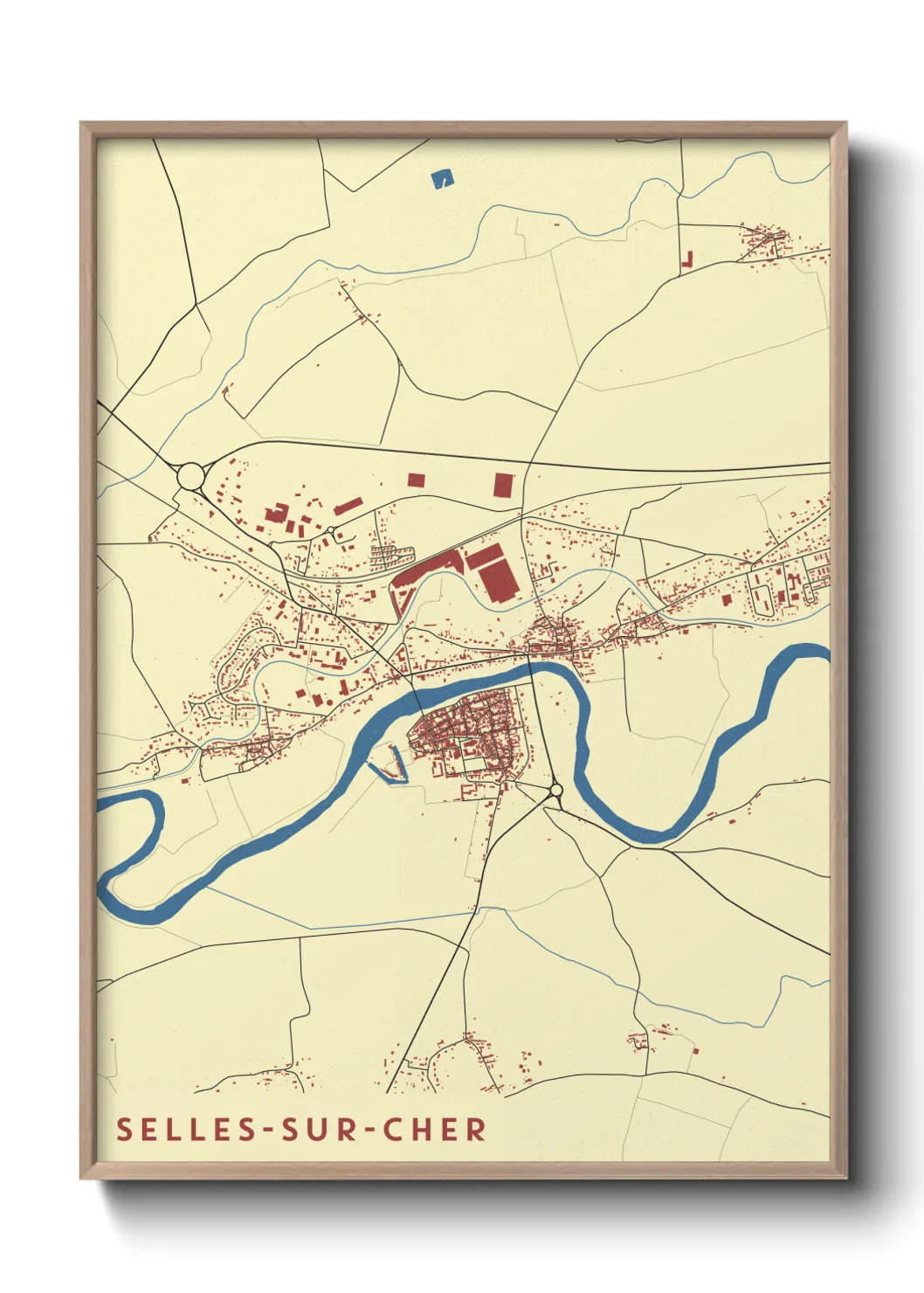 Un poster carteSelles-sur-Cher