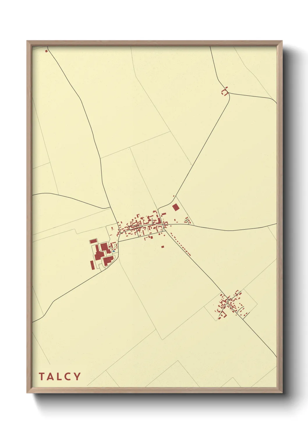 Une affiche de carte sur Talcy