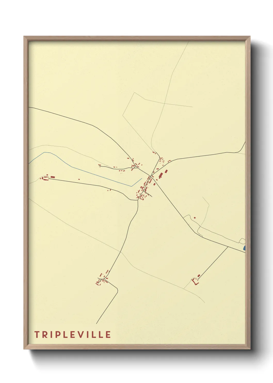 Une affiche de carte sur Tripleville