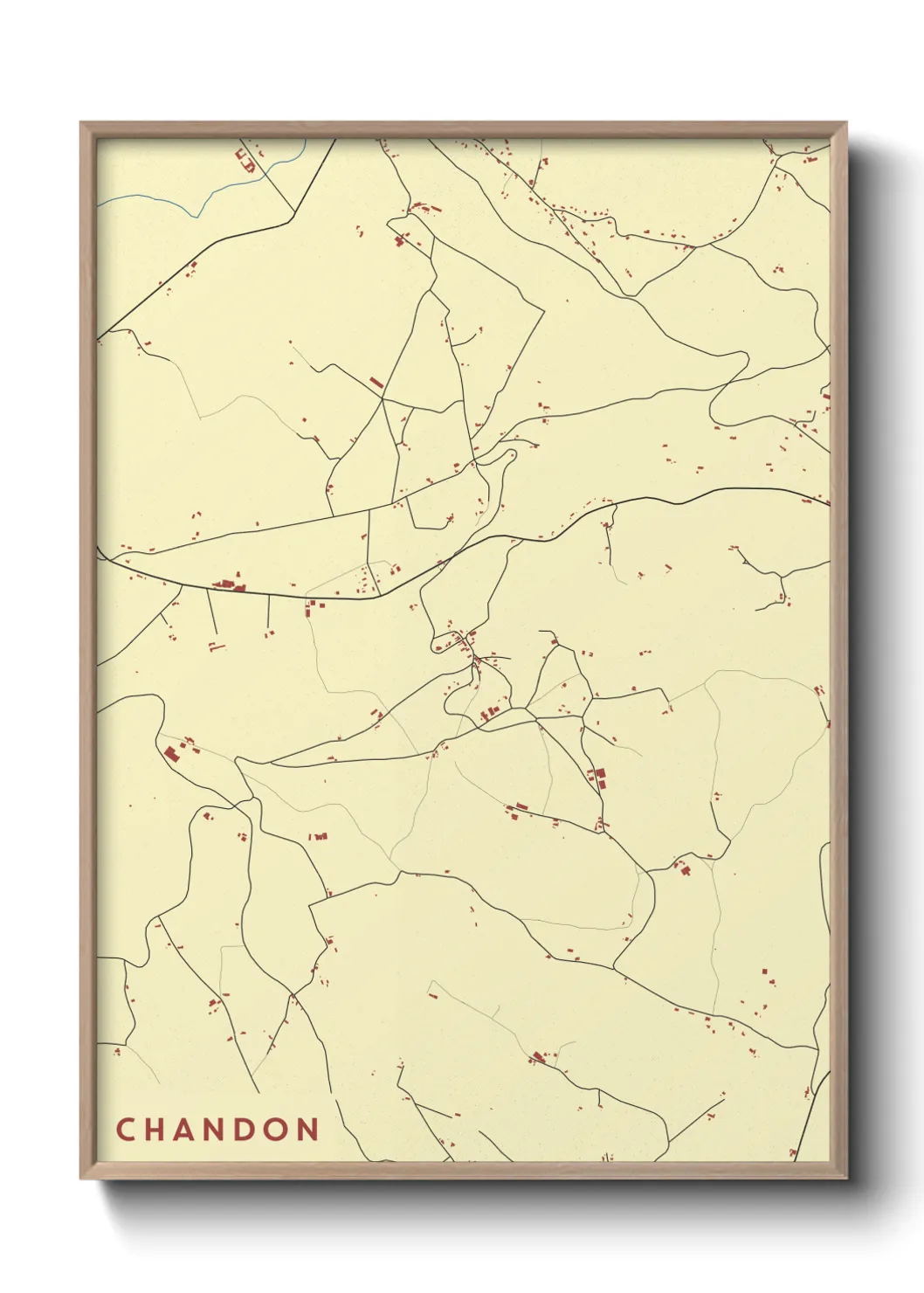 Une affiche de carte sur Chandon