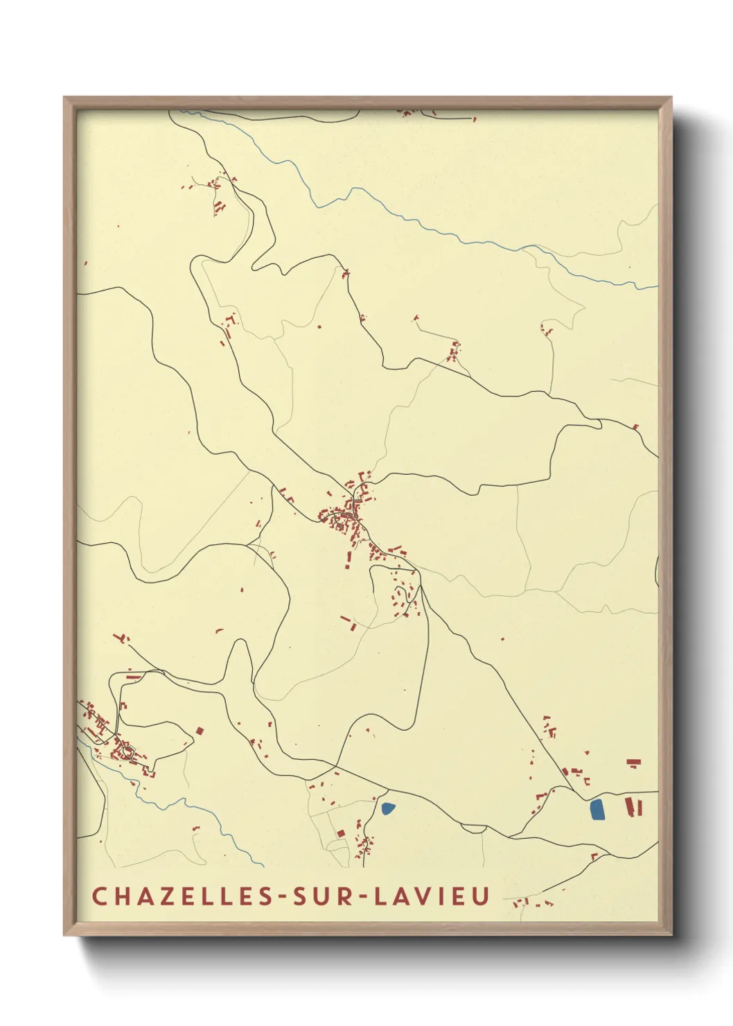 Un poster carteChazelles-sur-Lavieu