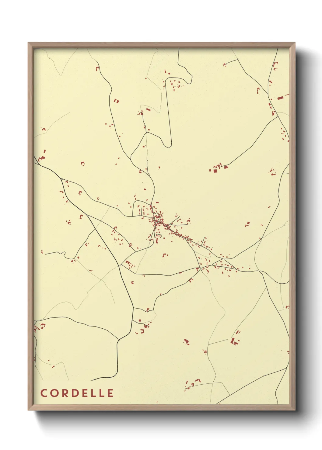 Une affiche de carte sur Cordelle