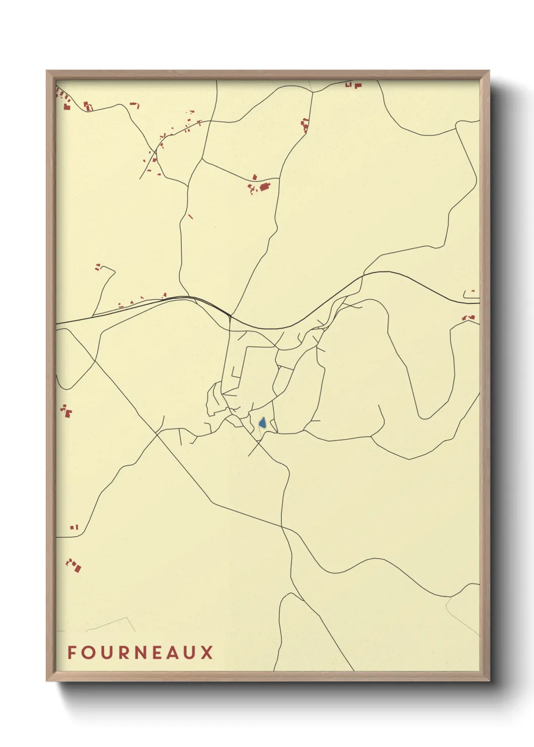 Une affiche de carte sur Fourneaux