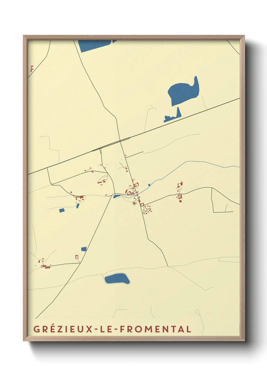 Un poster carteGrézieux-le-Fromental