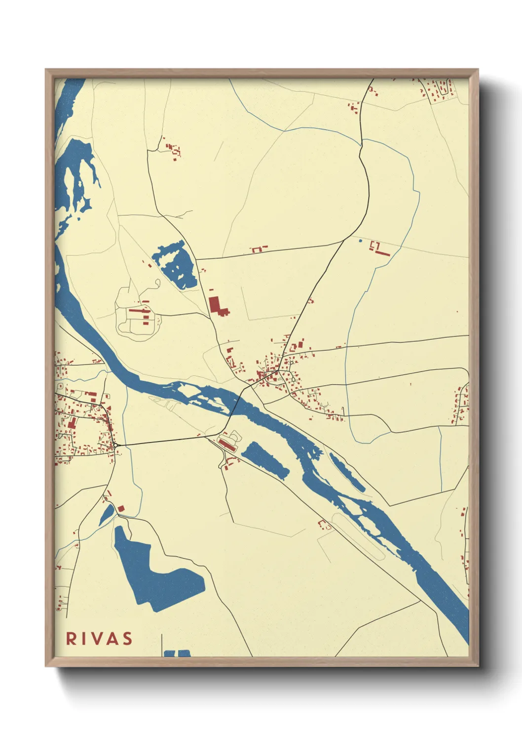 Une affiche de carte sur Rivas