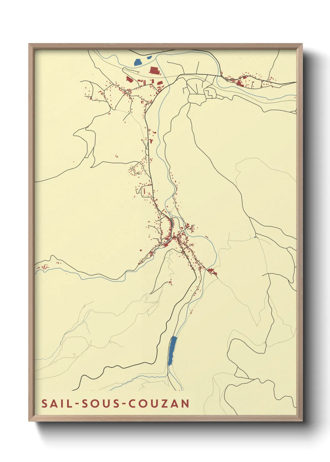 Un poster carteSail-sous-Couzan