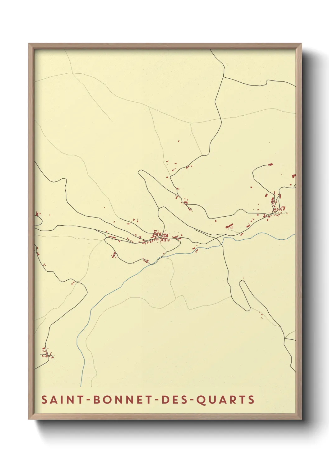 Un poster carteSaint-Bonnet-des-Quarts