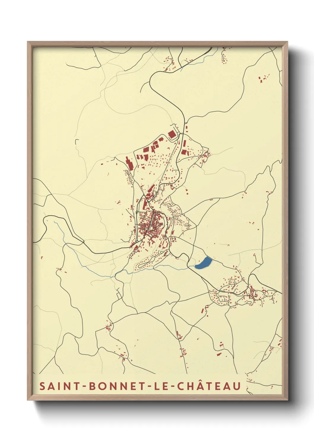 Un poster carteSaint-Bonnet-le-Château