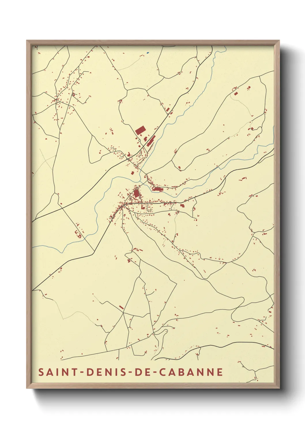 Un poster carteSaint-Denis-de-Cabanne