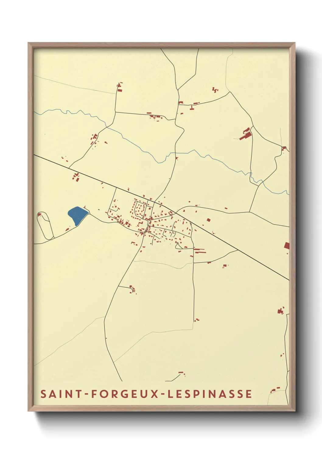 Un poster carteSaint-Forgeux-Lespinasse
