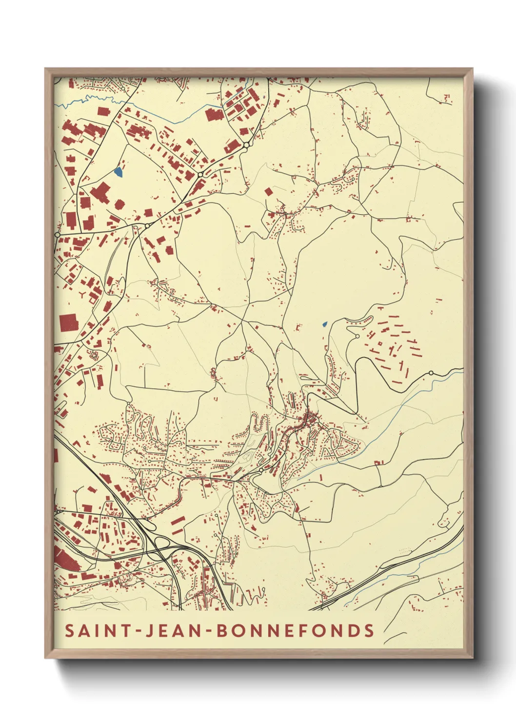 Un poster carteSaint-Jean-Bonnefonds