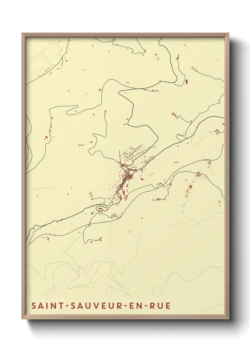 Un poster carteSaint-Sauveur-en-Rue