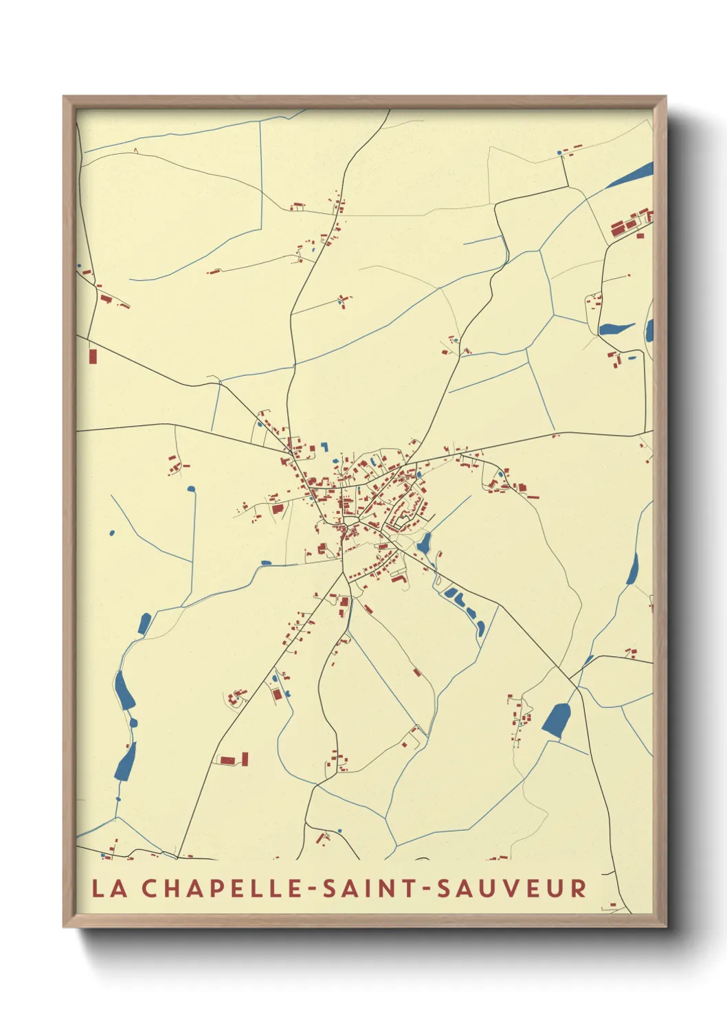 Un poster carteLa Chapelle-Saint-Sauveur