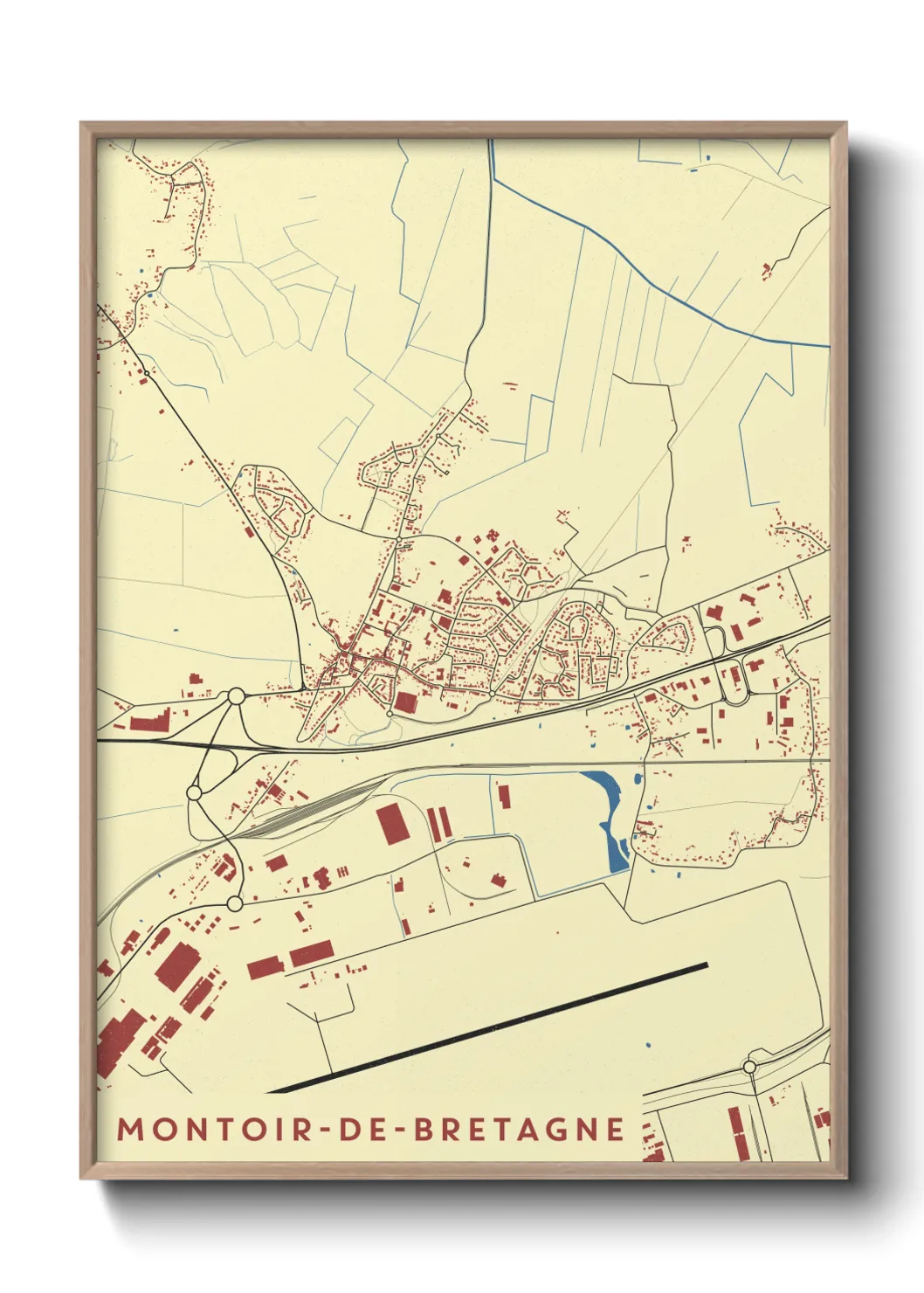 Un poster carteMontoir-de-Bretagne