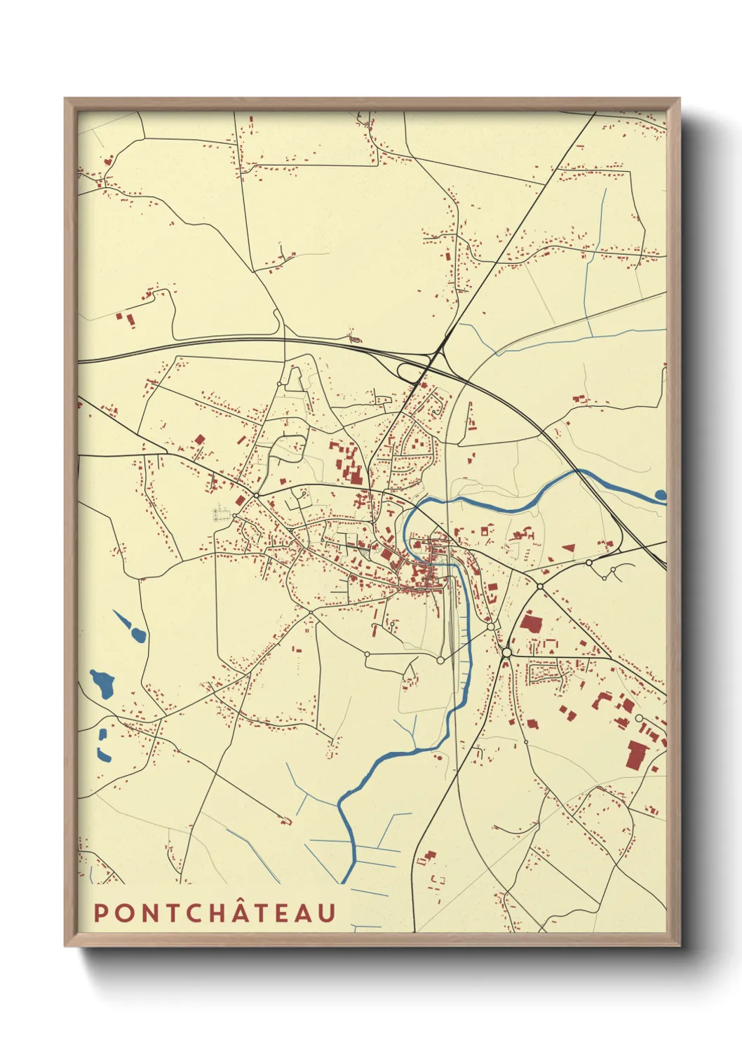 Une affiche de carte sur Pontchâteau