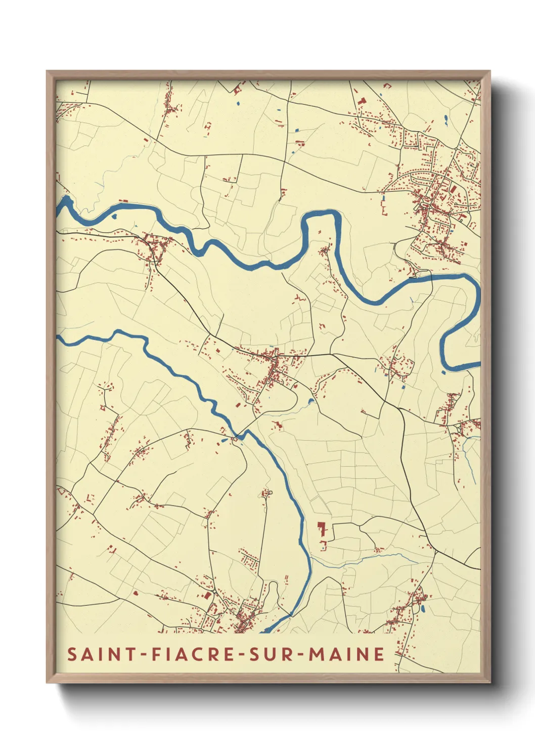 Un poster carteSaint-Fiacre-sur-Maine