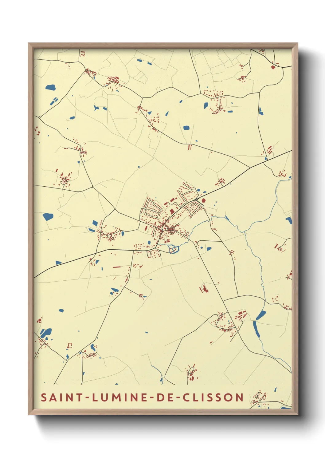 Une affiche de carte sur Saint-Lumine-de-Clisson
