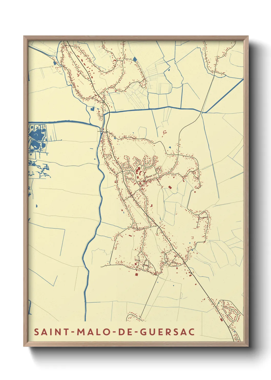 Un poster carteSaint-Malo-de-Guersac