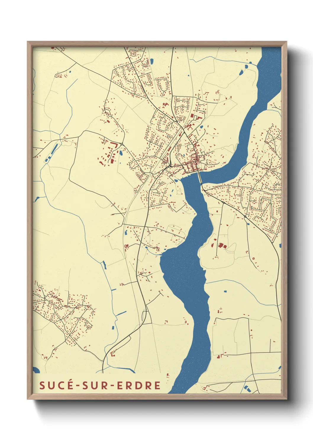 Un poster carteSucé-sur-Erdre