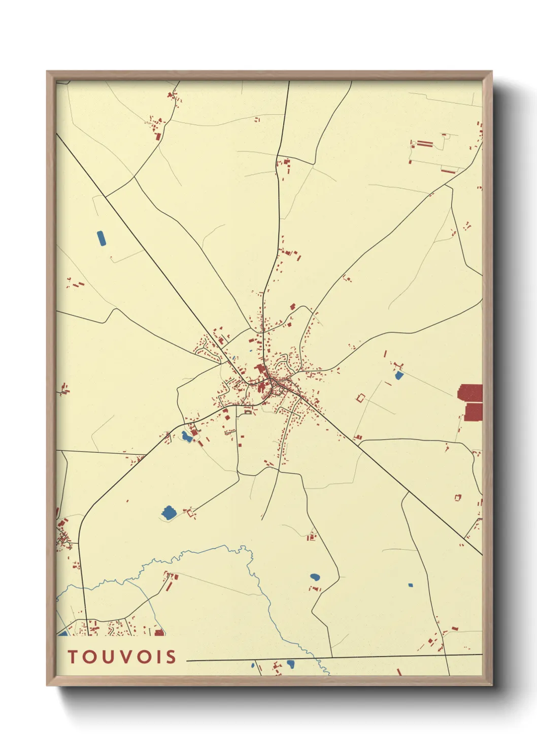 Une affiche de carte sur Touvois