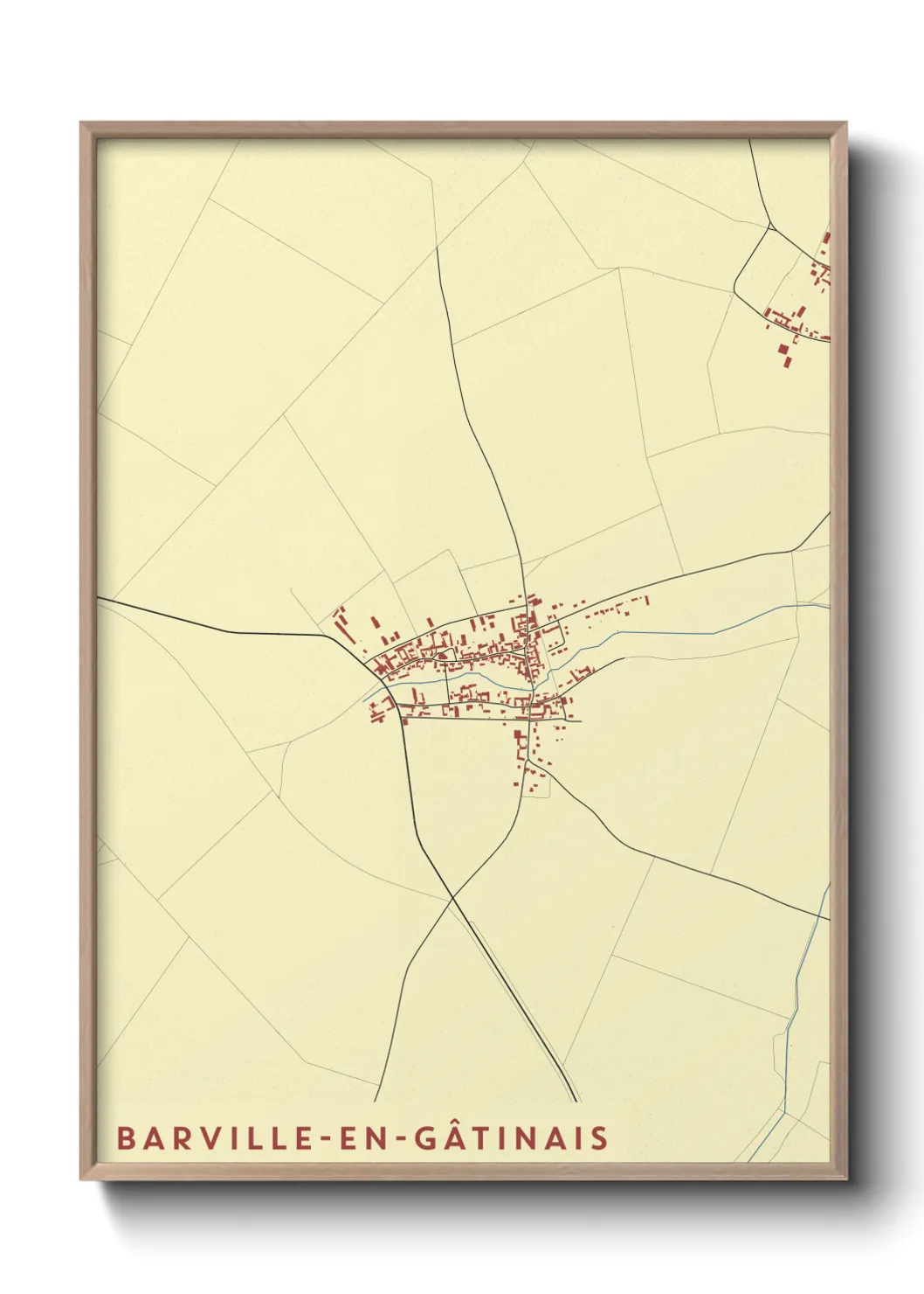 Une affiche de carte sur Barville-en-Gâtinais