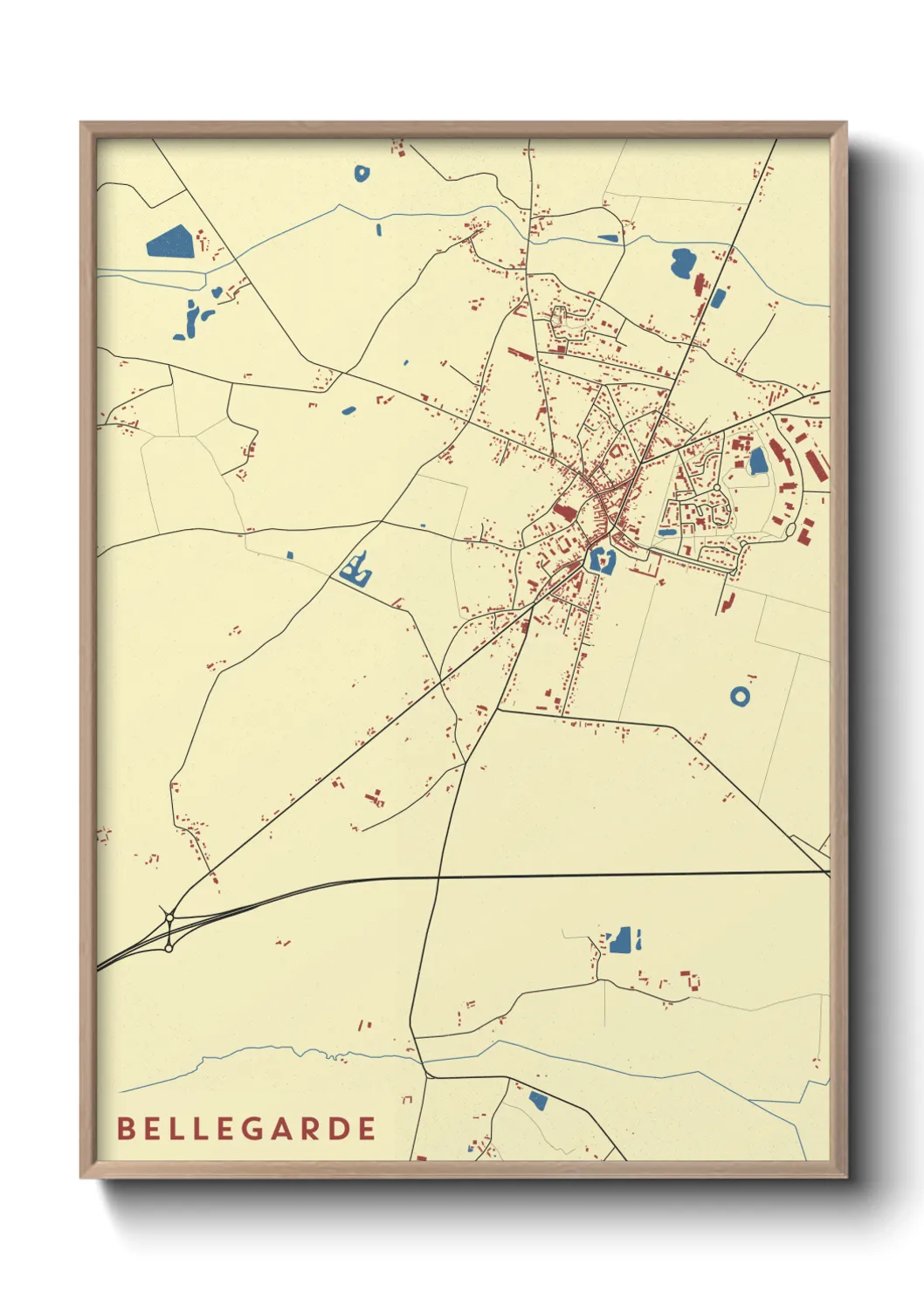 Une affiche de carte sur Bellegarde
