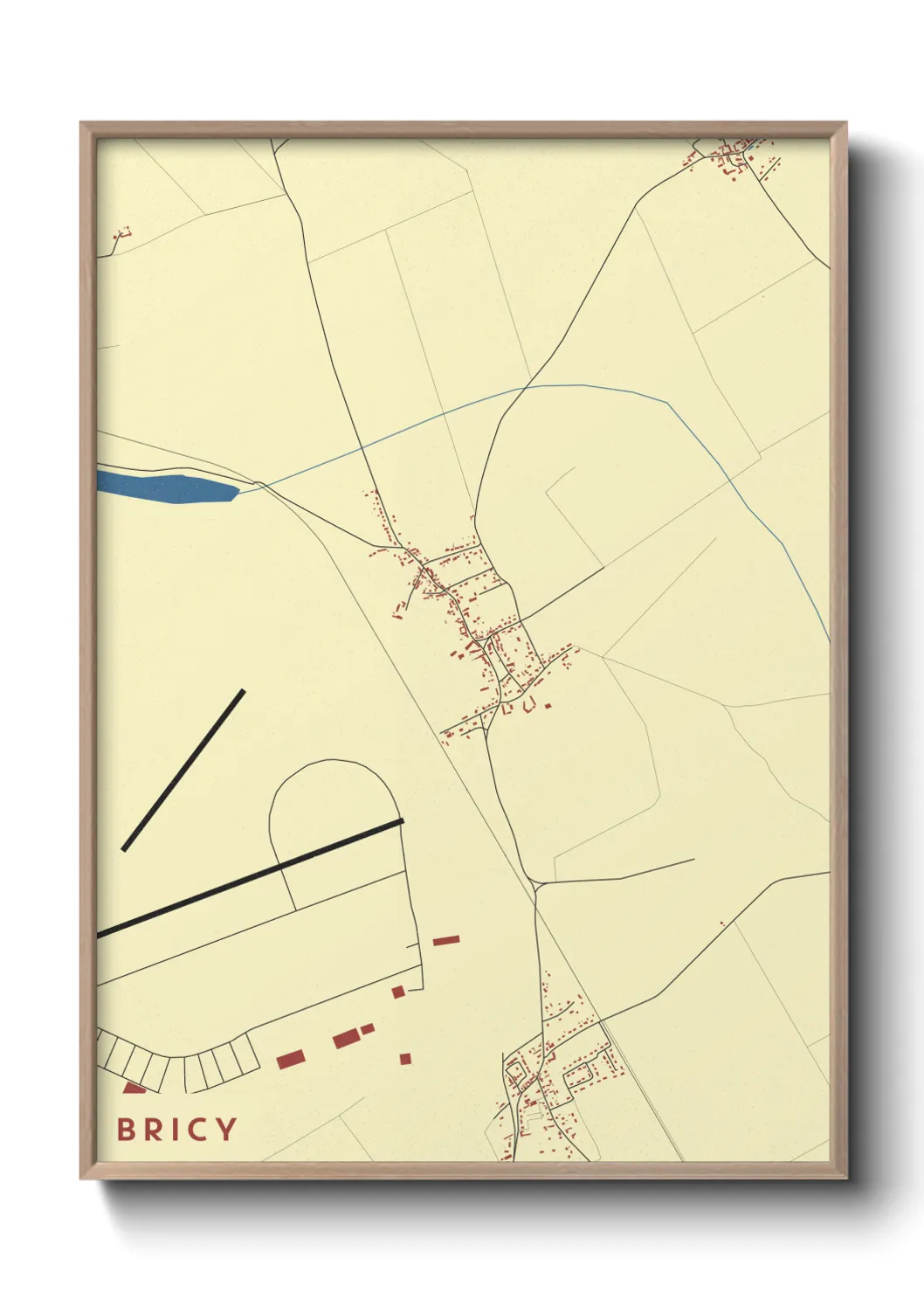 Une affiche de carte sur Bricy