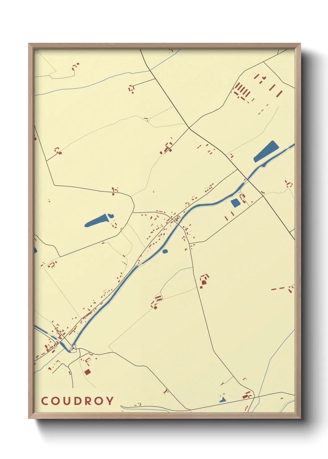 Une affiche de carte sur Coudroy