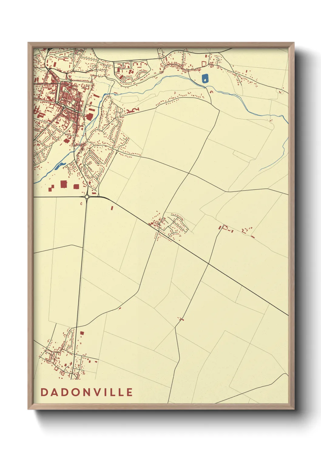 Une affiche de carte sur Dadonville