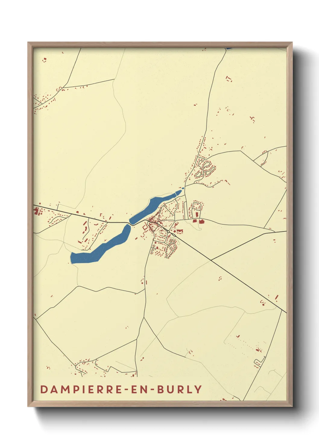 Un poster carteDampierre-en-Burly