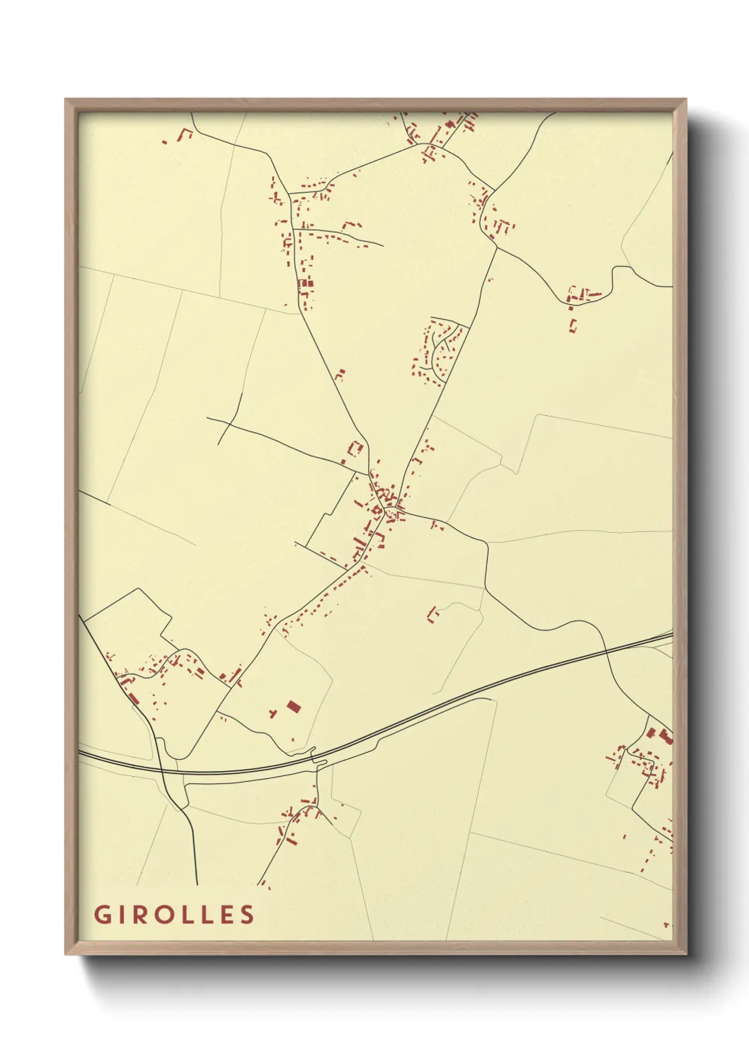 Une affiche de carte sur Girolles