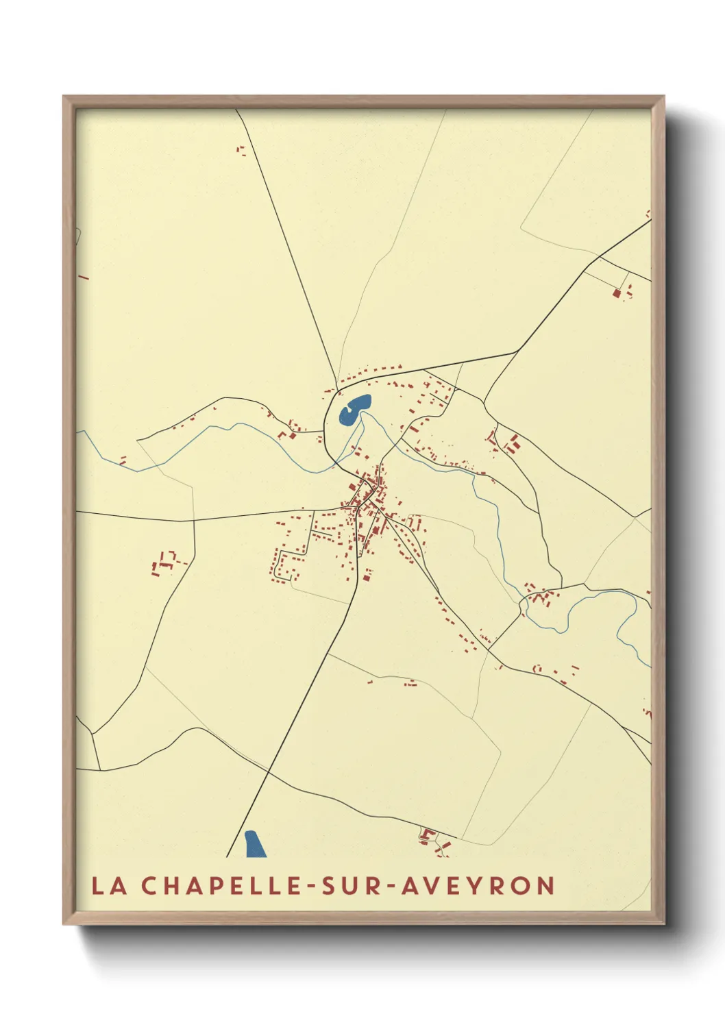Une affiche de carte sur La Chapelle-sur-Aveyron