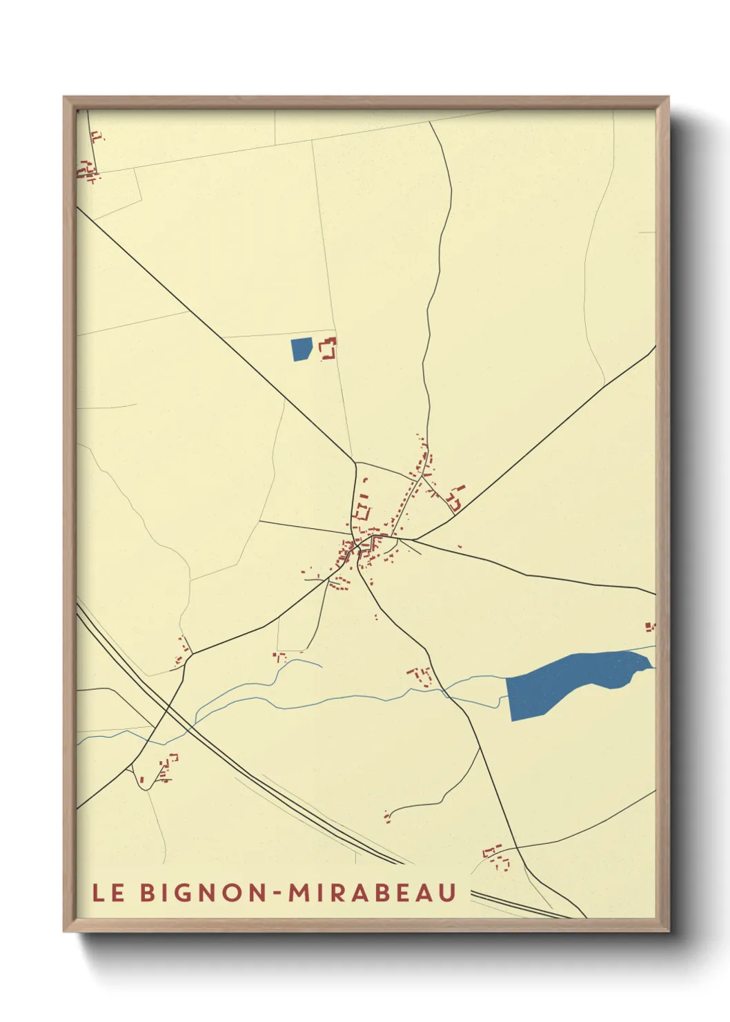 Une affiche de carte sur Le Bignon-Mirabeau