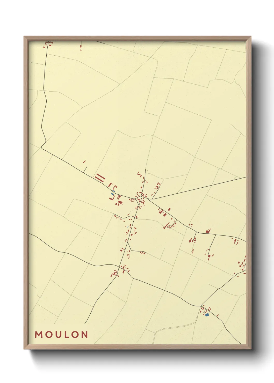 Une affiche de carte sur Moulon