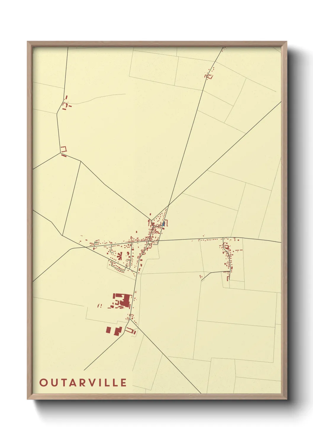 Une affiche de carte sur Outarville