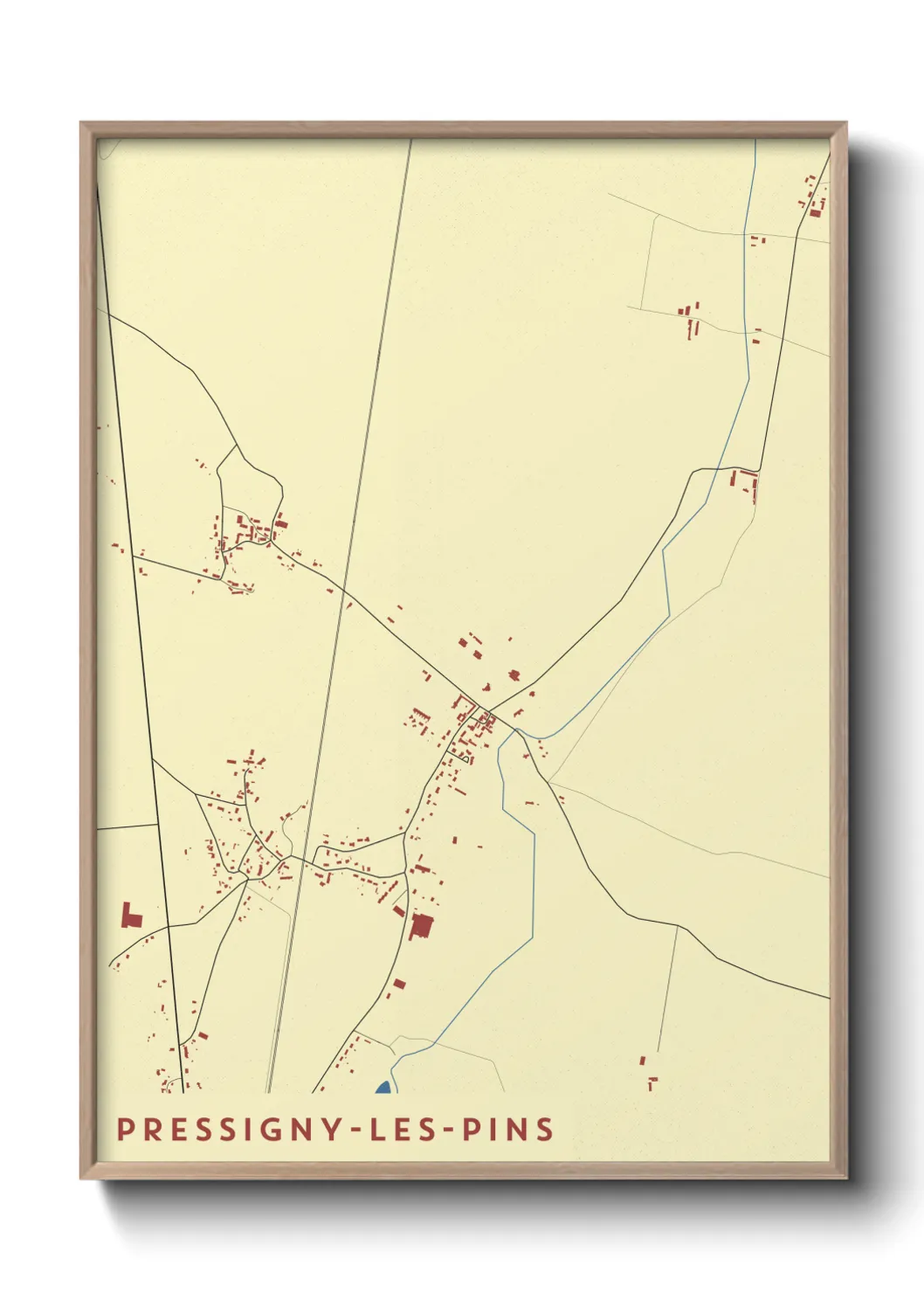 Un poster cartePressigny-les-Pins