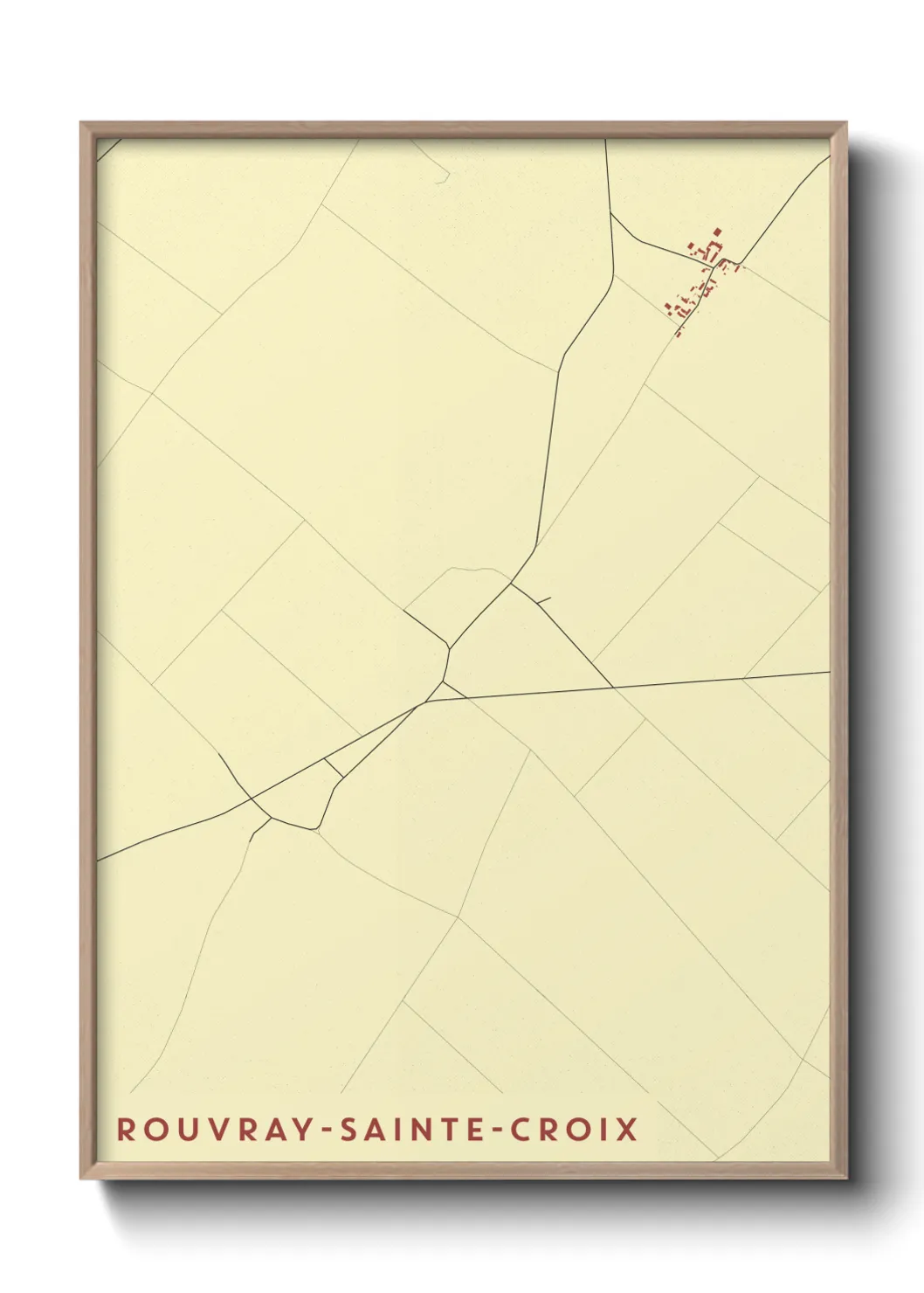 Une affiche de carte sur Rouvray-Sainte-Croix