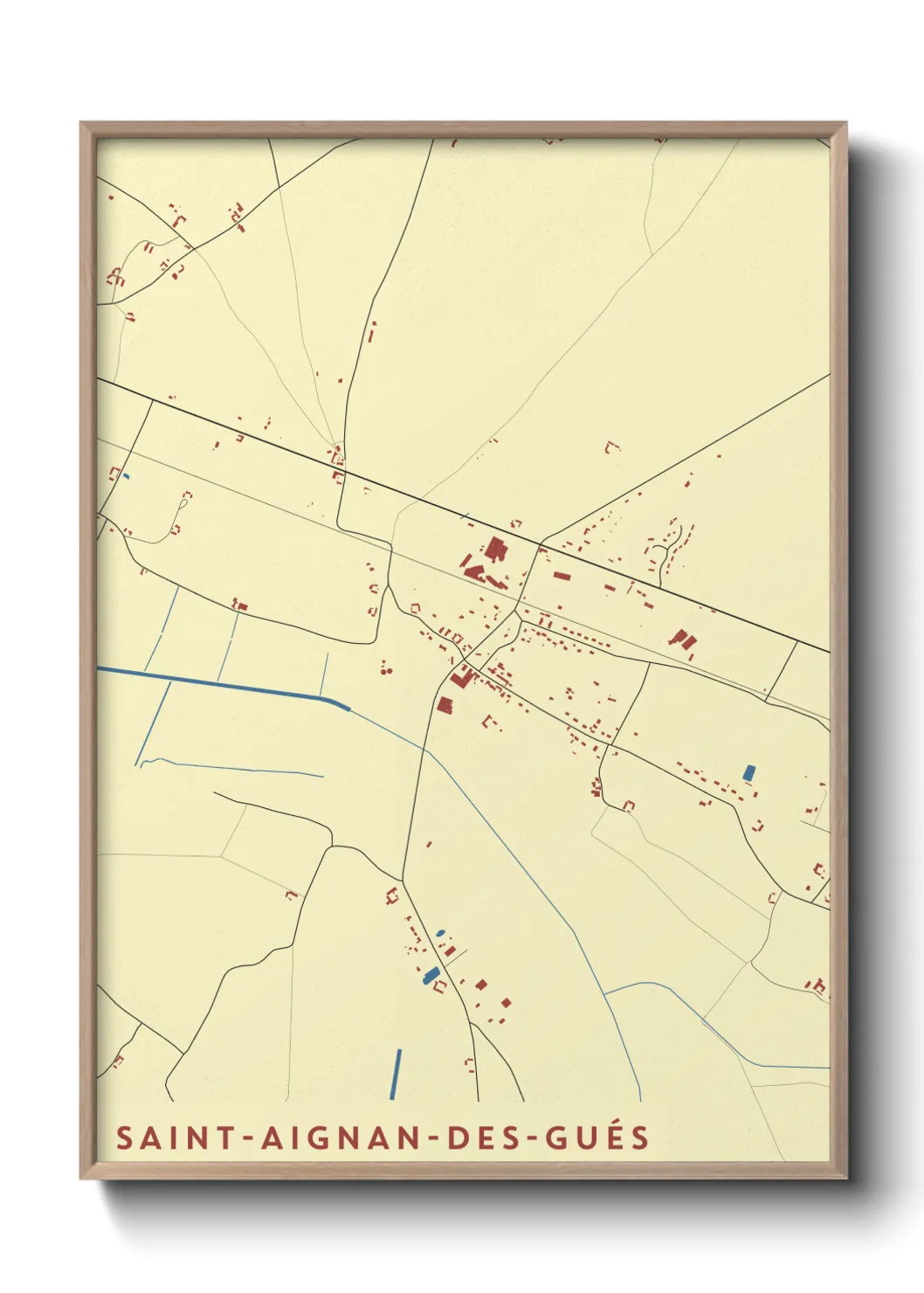 Un poster carteSaint-Aignan-des-Gués