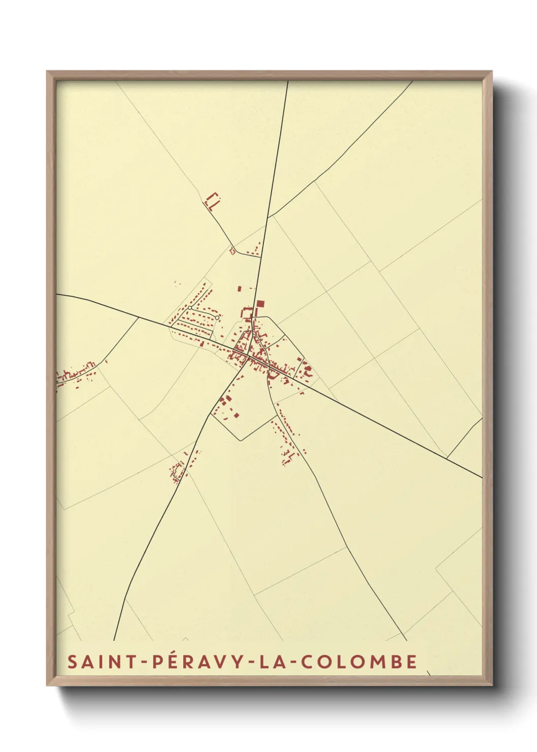 Une affiche de carte sur Saint-Péravy-la-Colombe