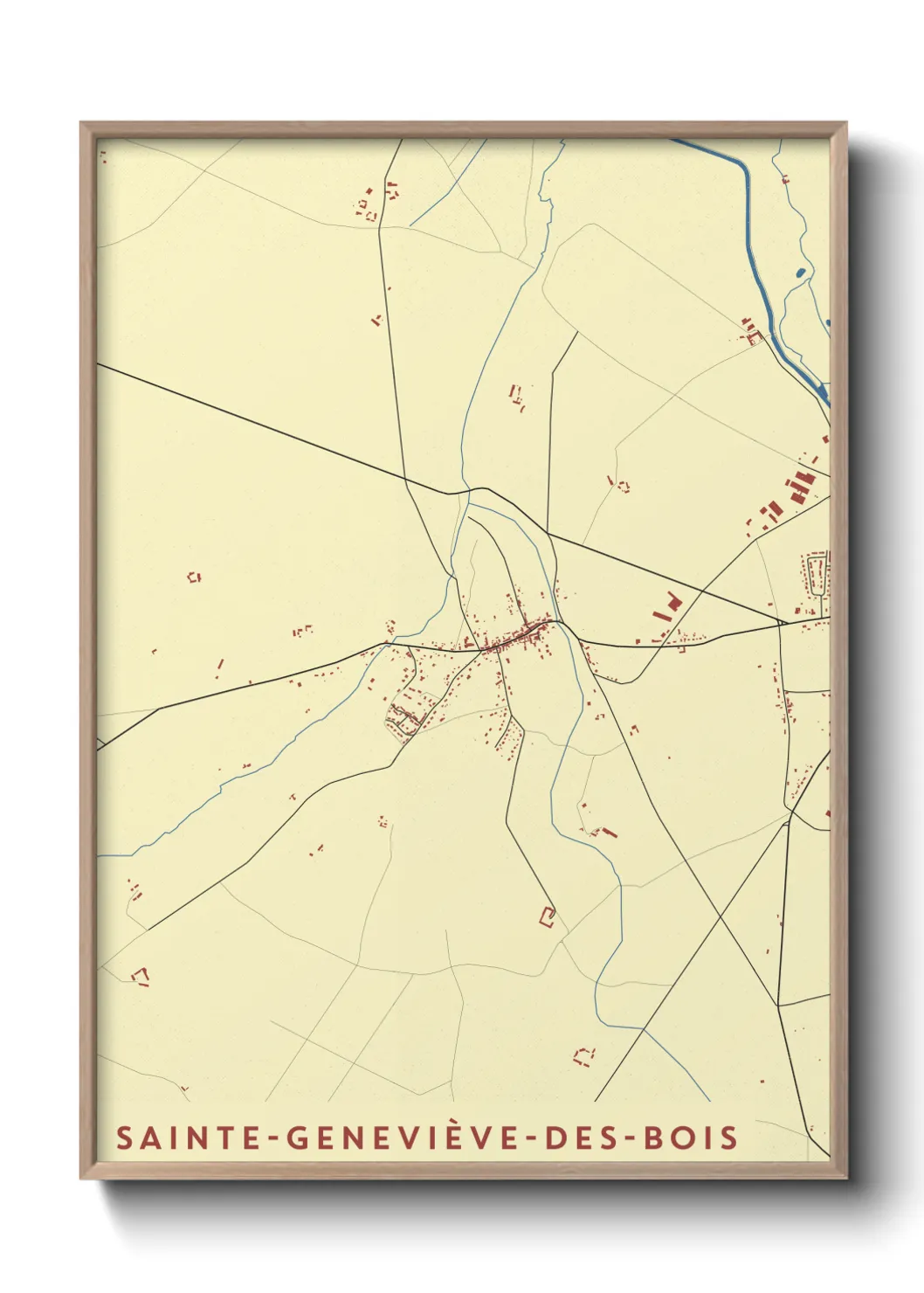 Un poster carteSainte-Geneviève-des-Bois