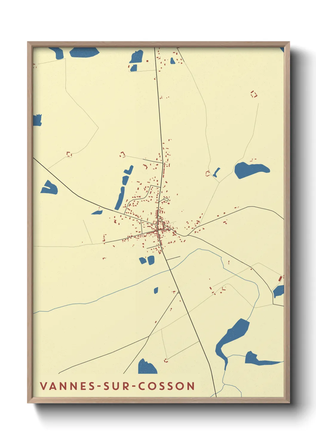 Un poster carteVannes-sur-Cosson
