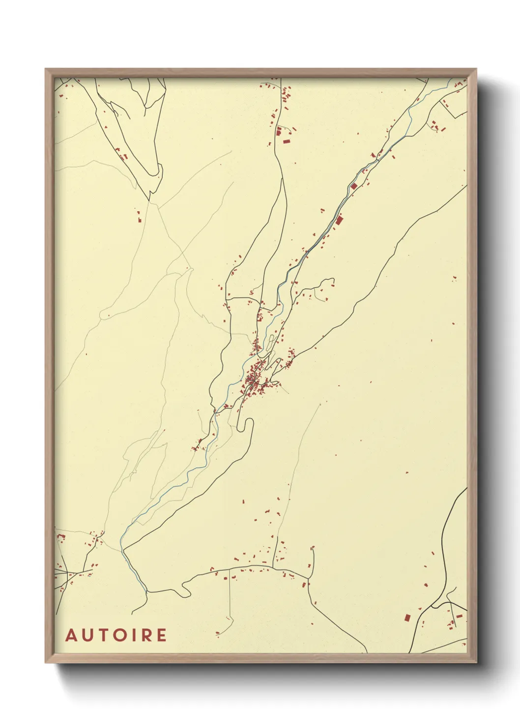 Une affiche de carte sur Autoire