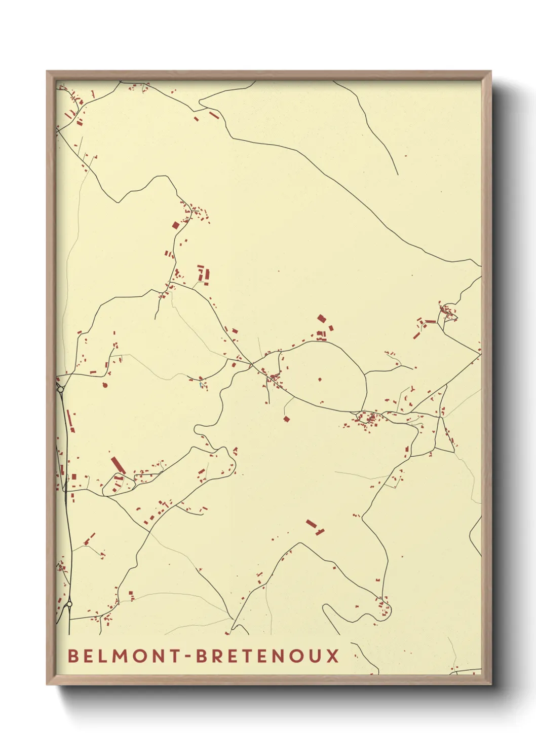 Un poster carteBelmont-Bretenoux