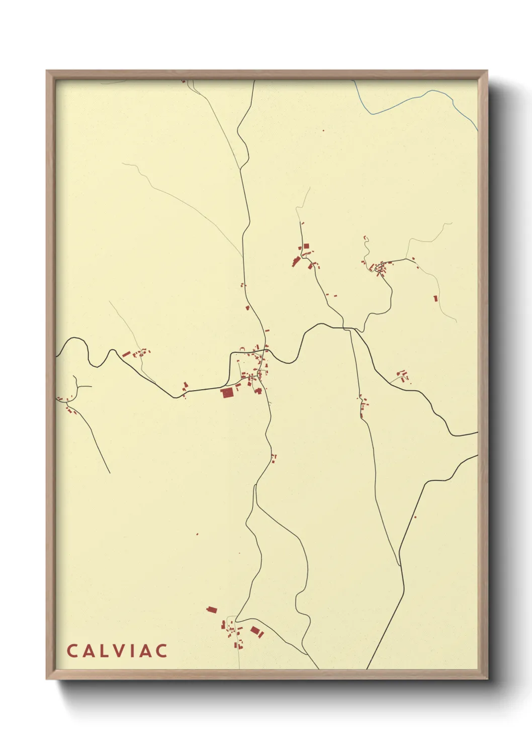 Une affiche de carte sur Calviac