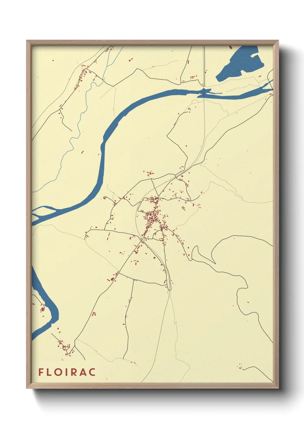 Une affiche de carte sur Floirac