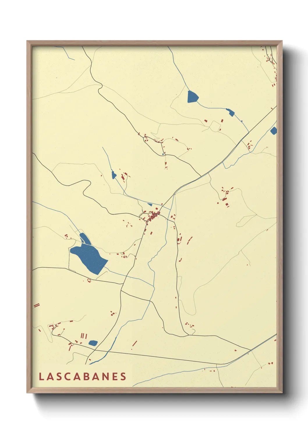 Une affiche de carte sur Lascabanes