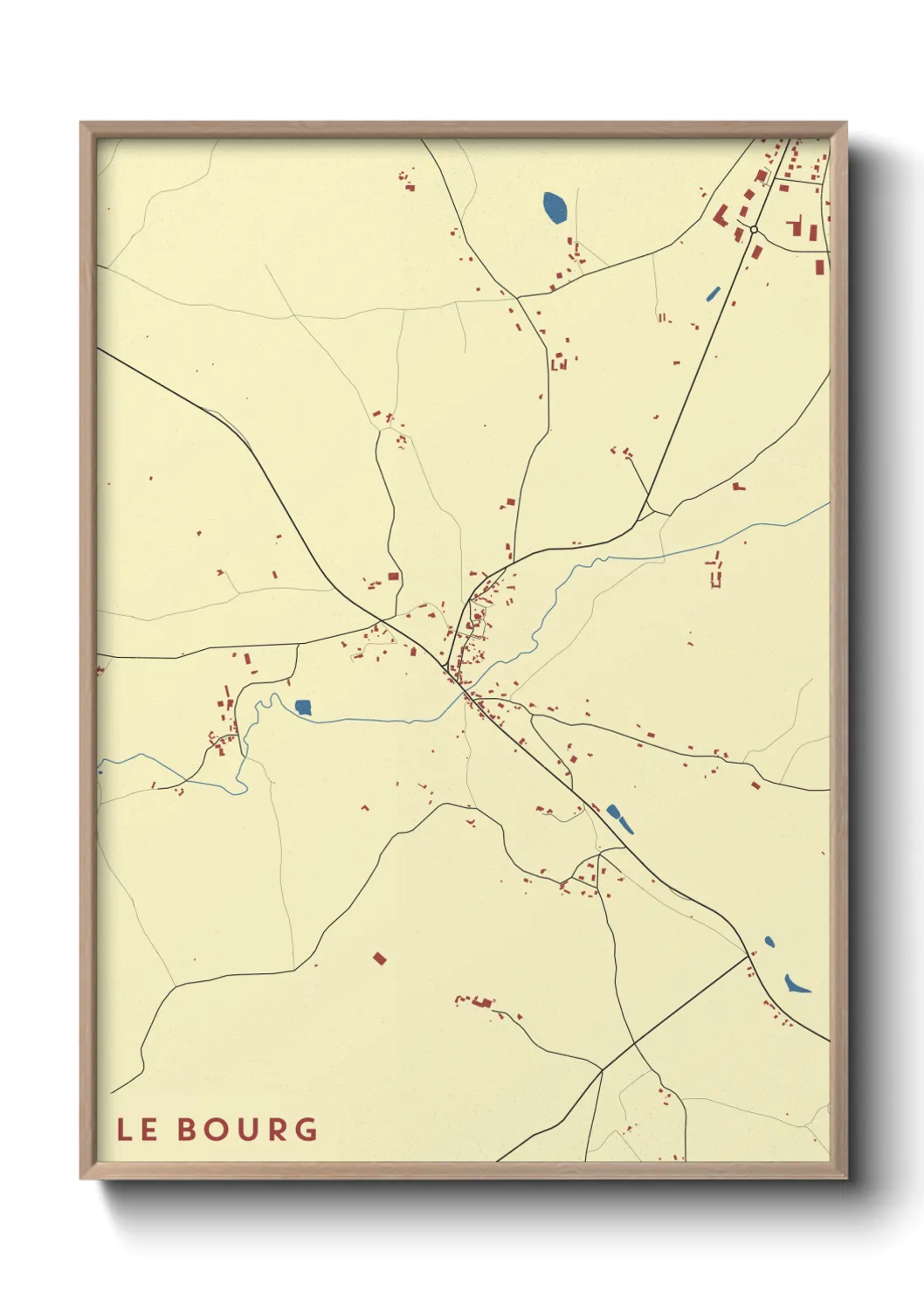 Une affiche de carte sur Le Bourg