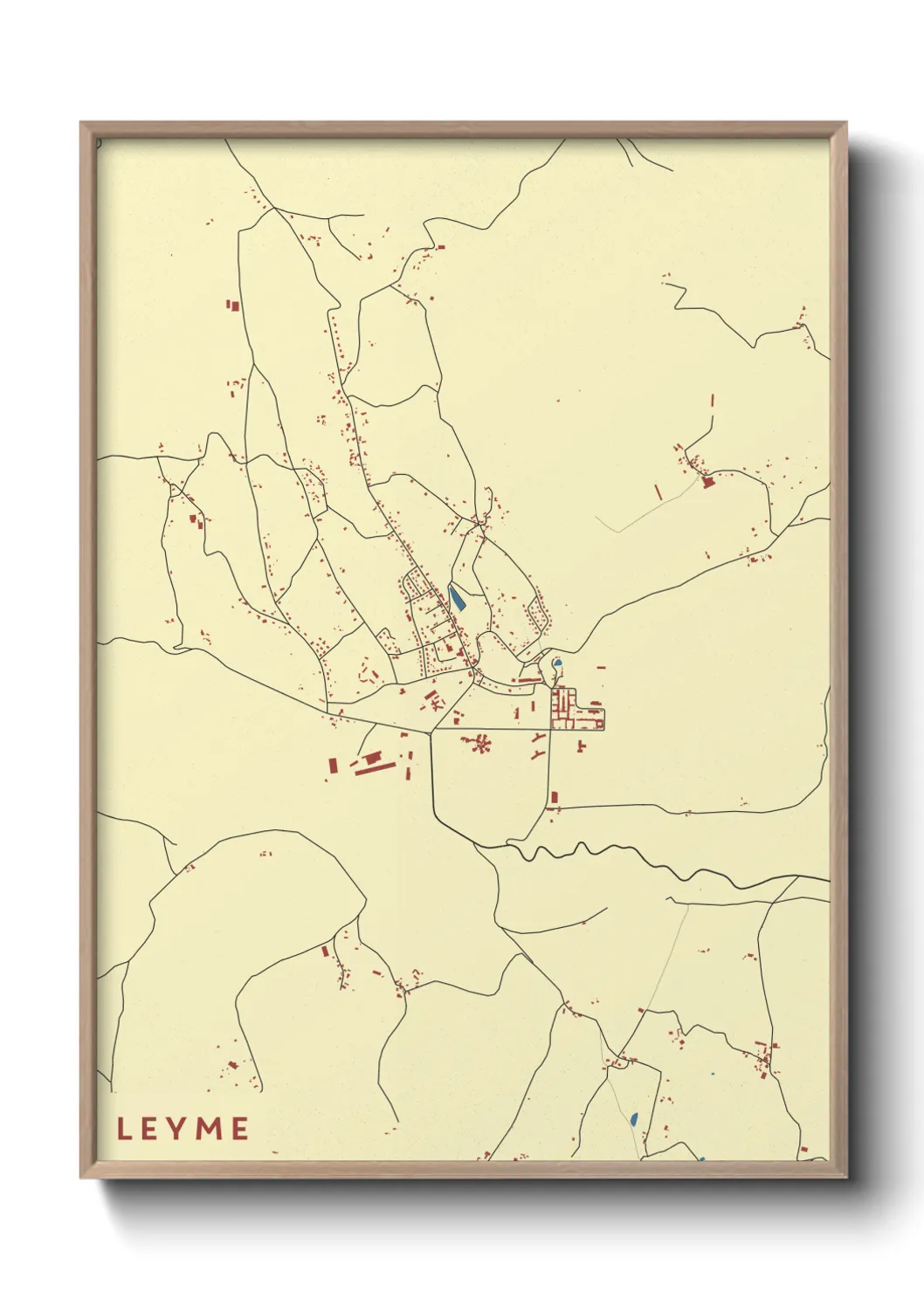 Une affiche de carte sur Leyme