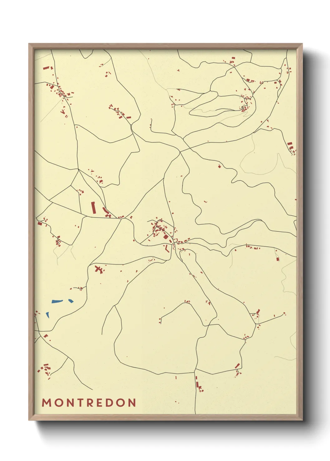 Une affiche de carte sur Montredon