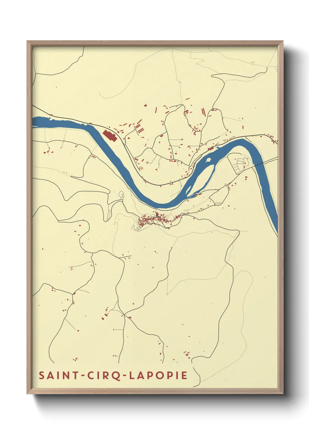 Un poster carteSaint-Cirq-Lapopie